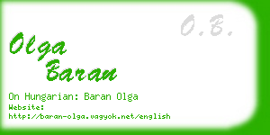 olga baran business card